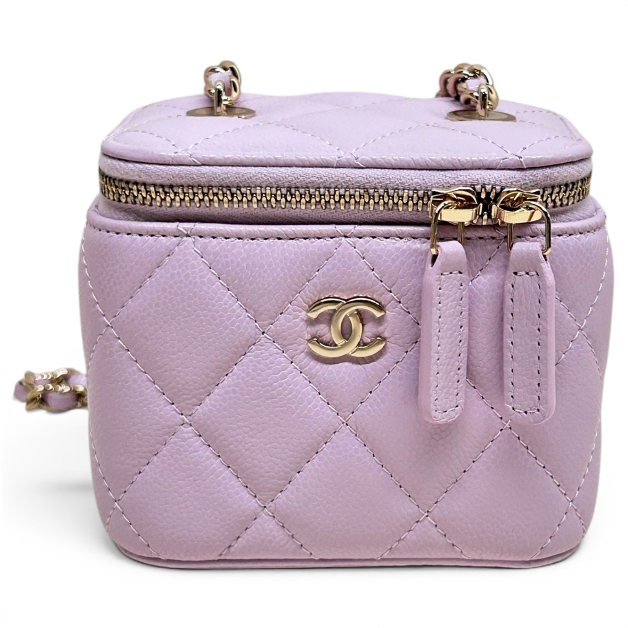 Vanity leather handbag