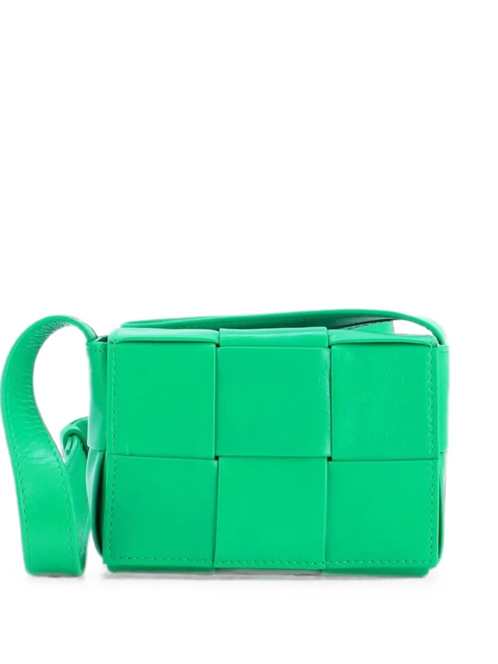 Bottega Veneta Cassette Maxi Intrecciato Leather Candy crossbody bag