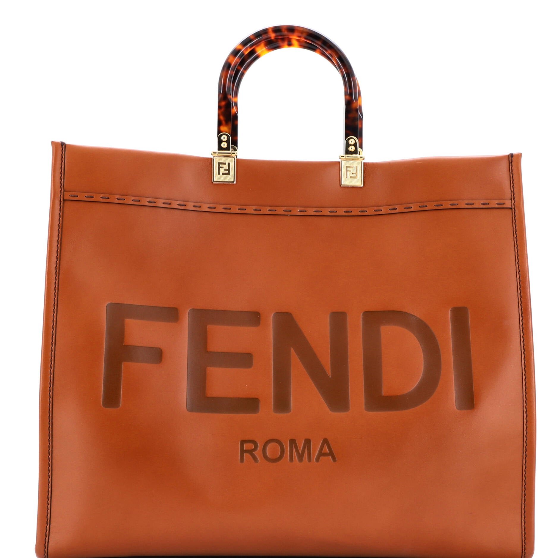 Fendi Sunshine Shopper Tote Leather Large