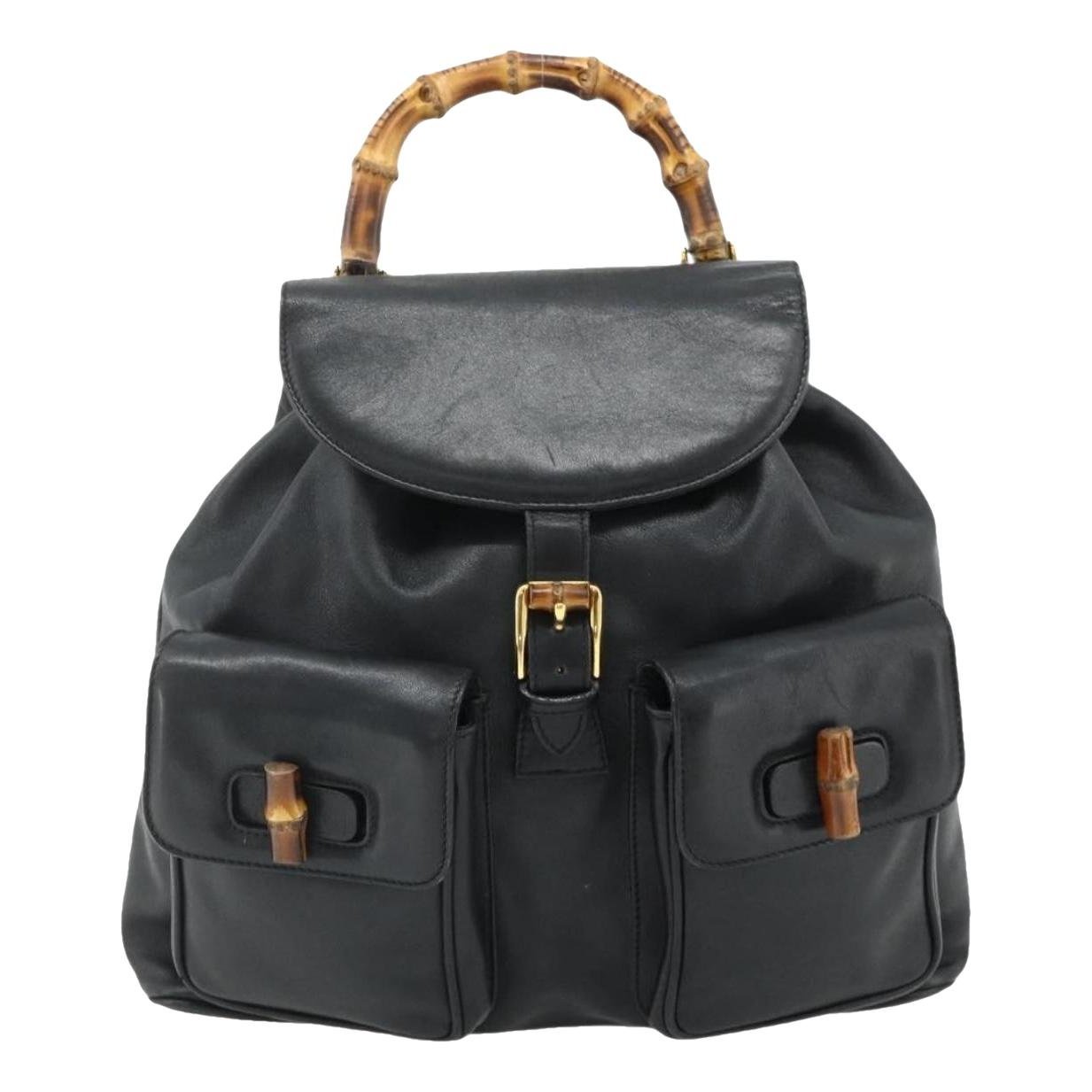 Leather backpack