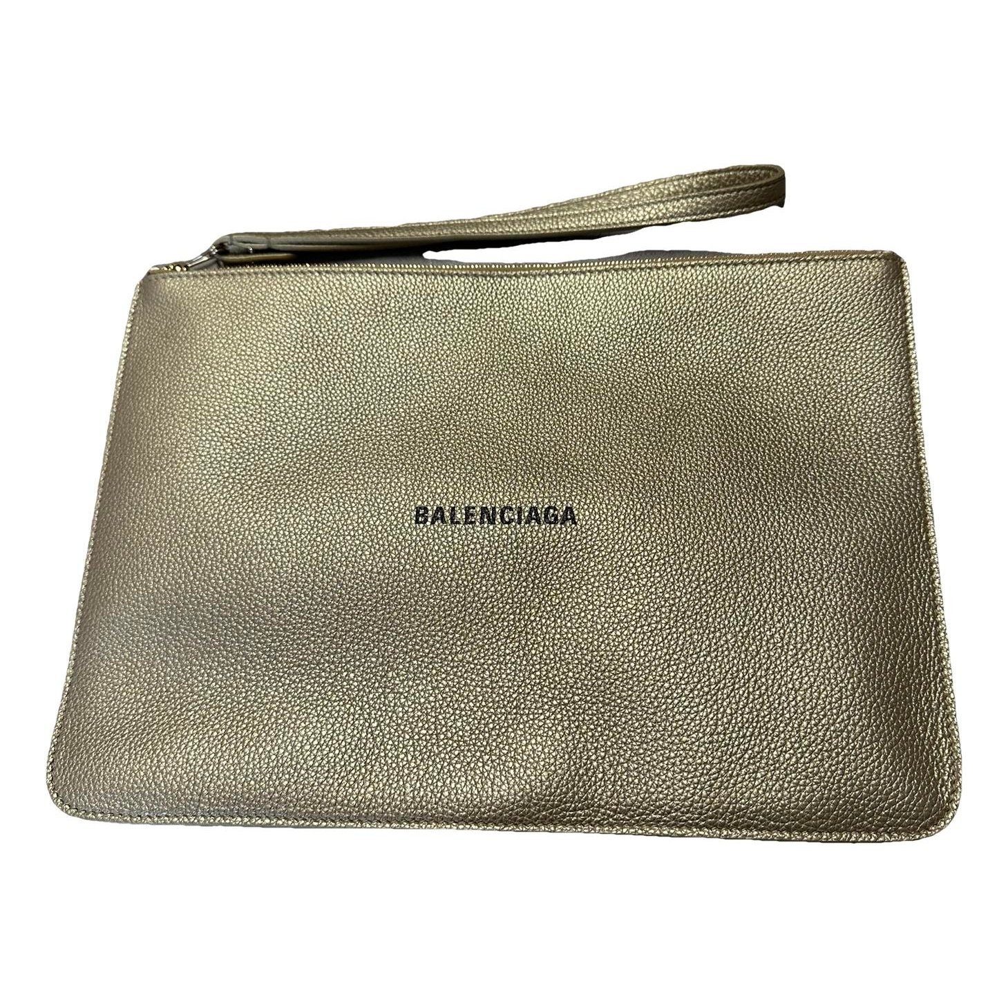 Leather clutch bag