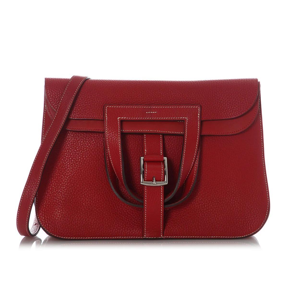 Hermes Halzan 31 Handbag White