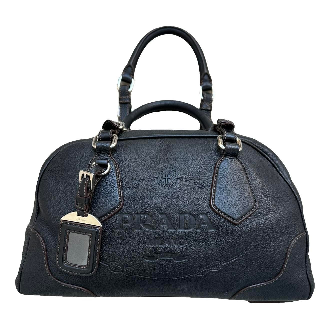 Leather bowling bag