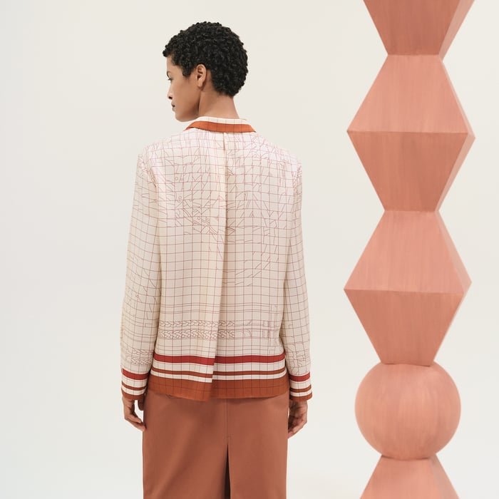 Beige Kaolin "Coaching Deja Vu" Classic Shirt