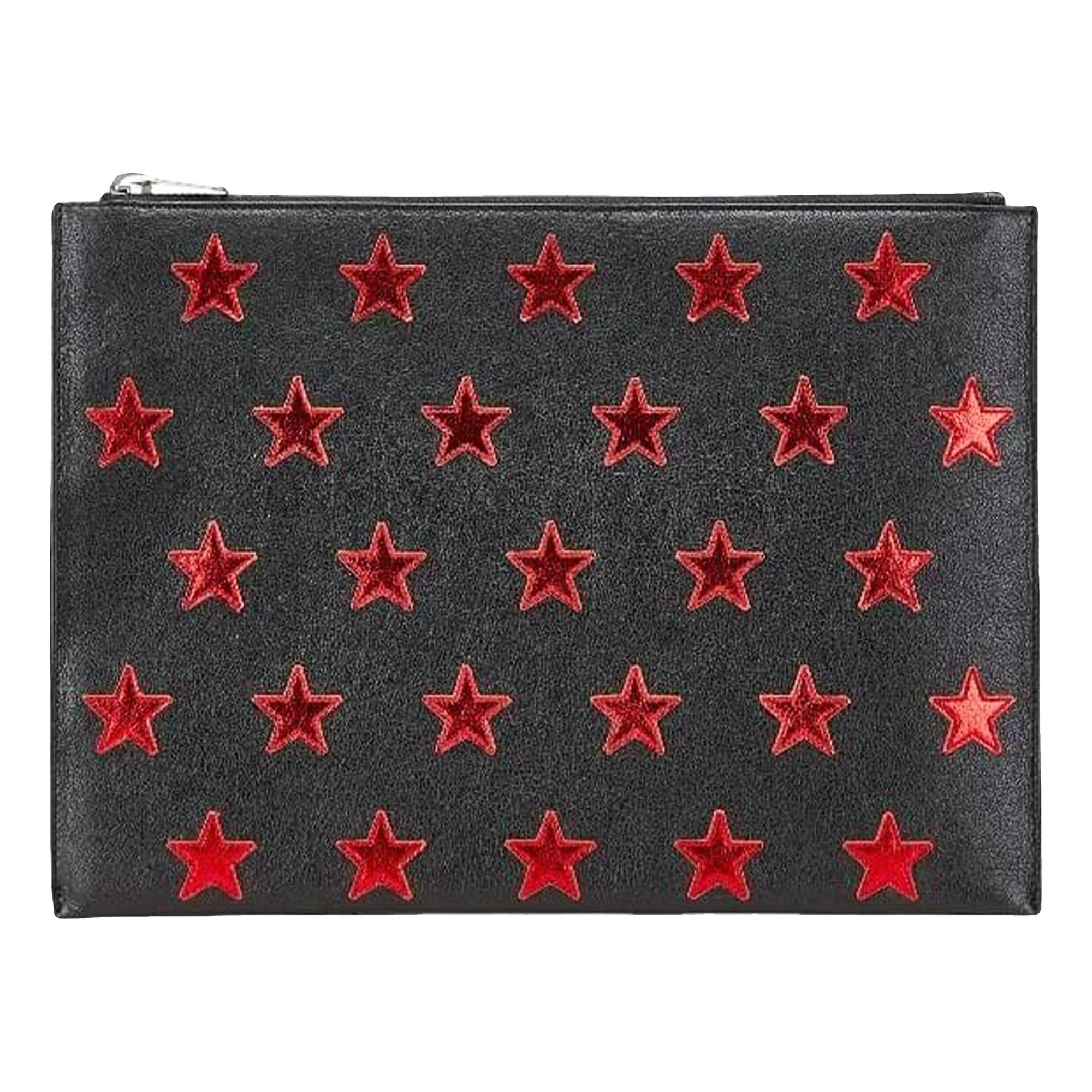 Leather clutch bag