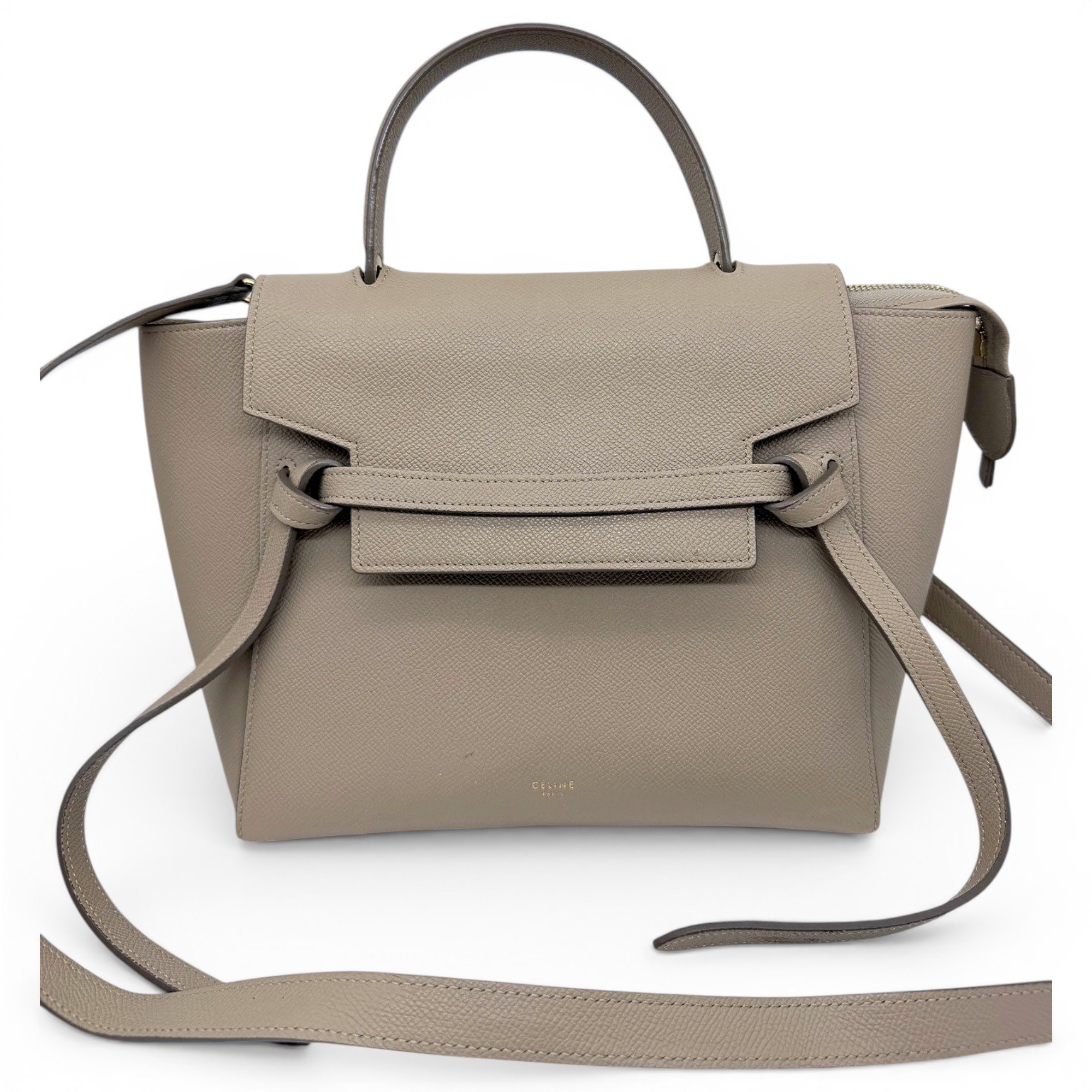 Belt leather handbag