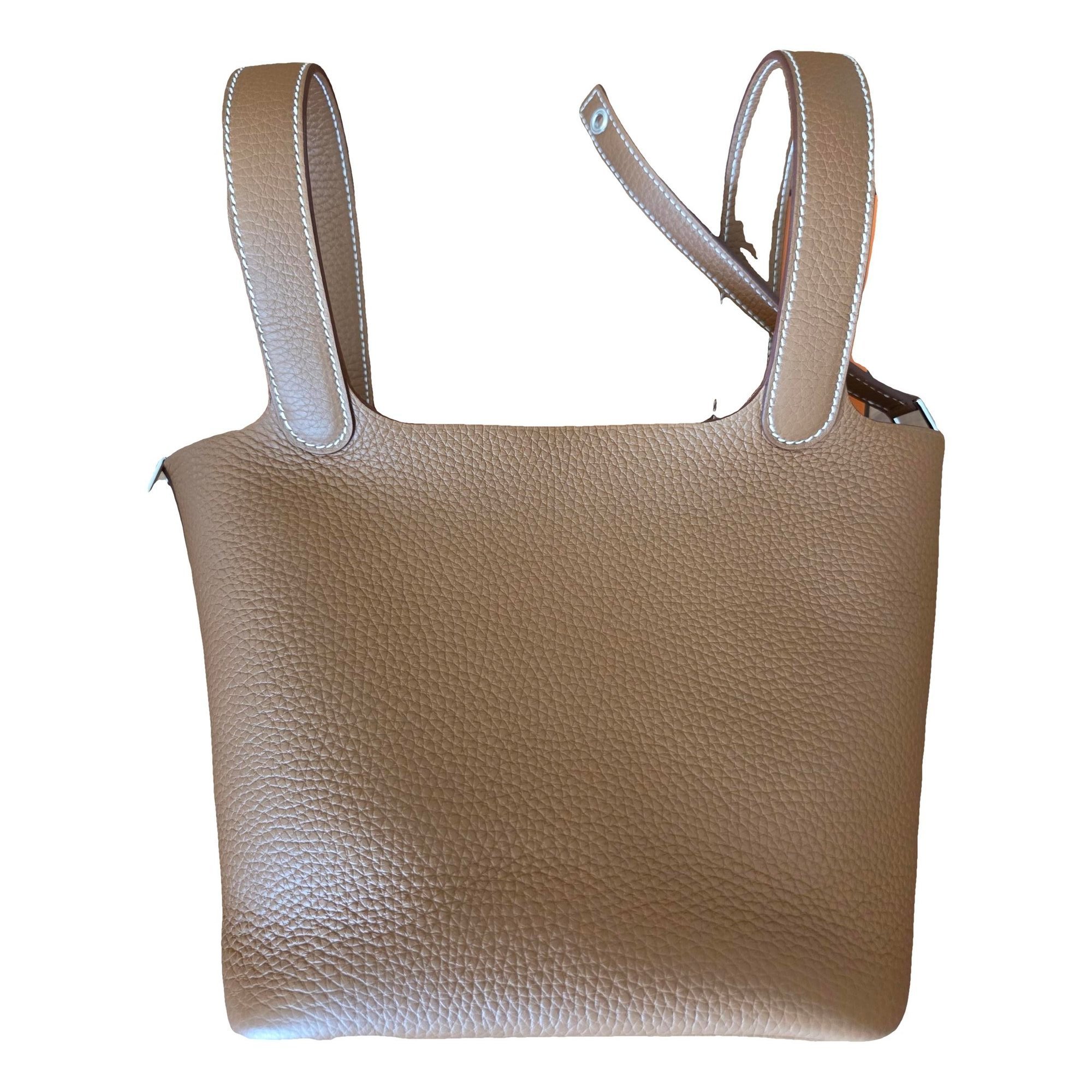 Picotin leather tote