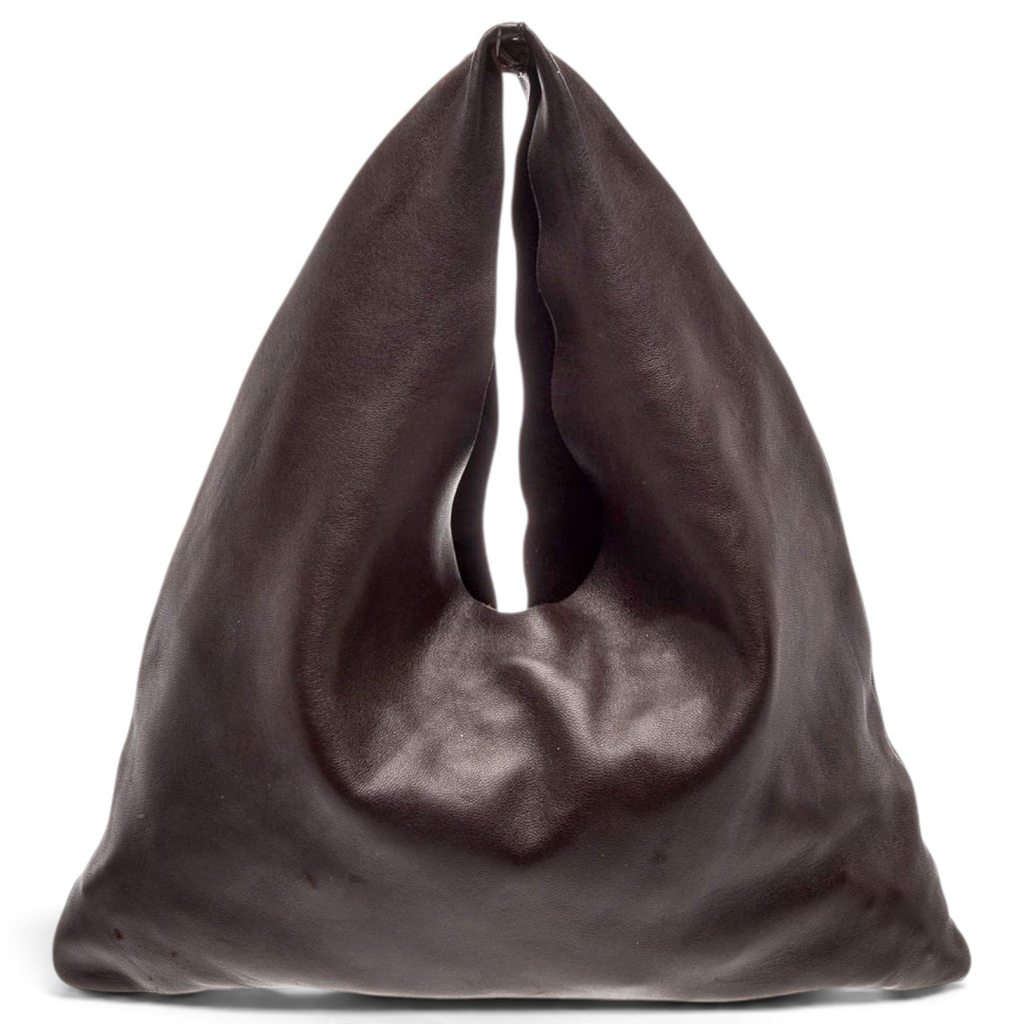 Bindle leather handbag