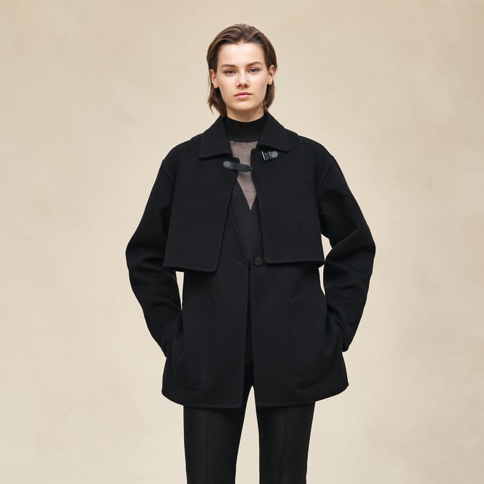 Noir Trench Modular Cashmere Coat