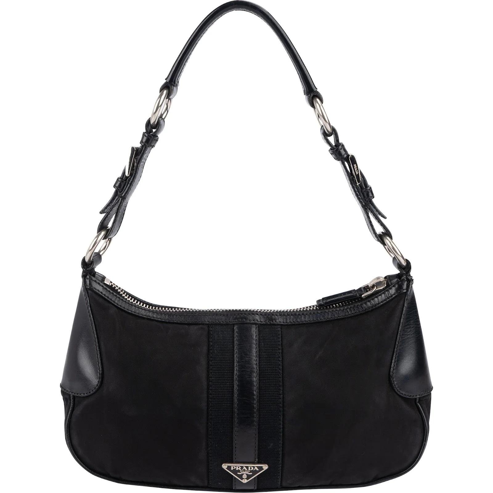 Re-Nylon leather handbag