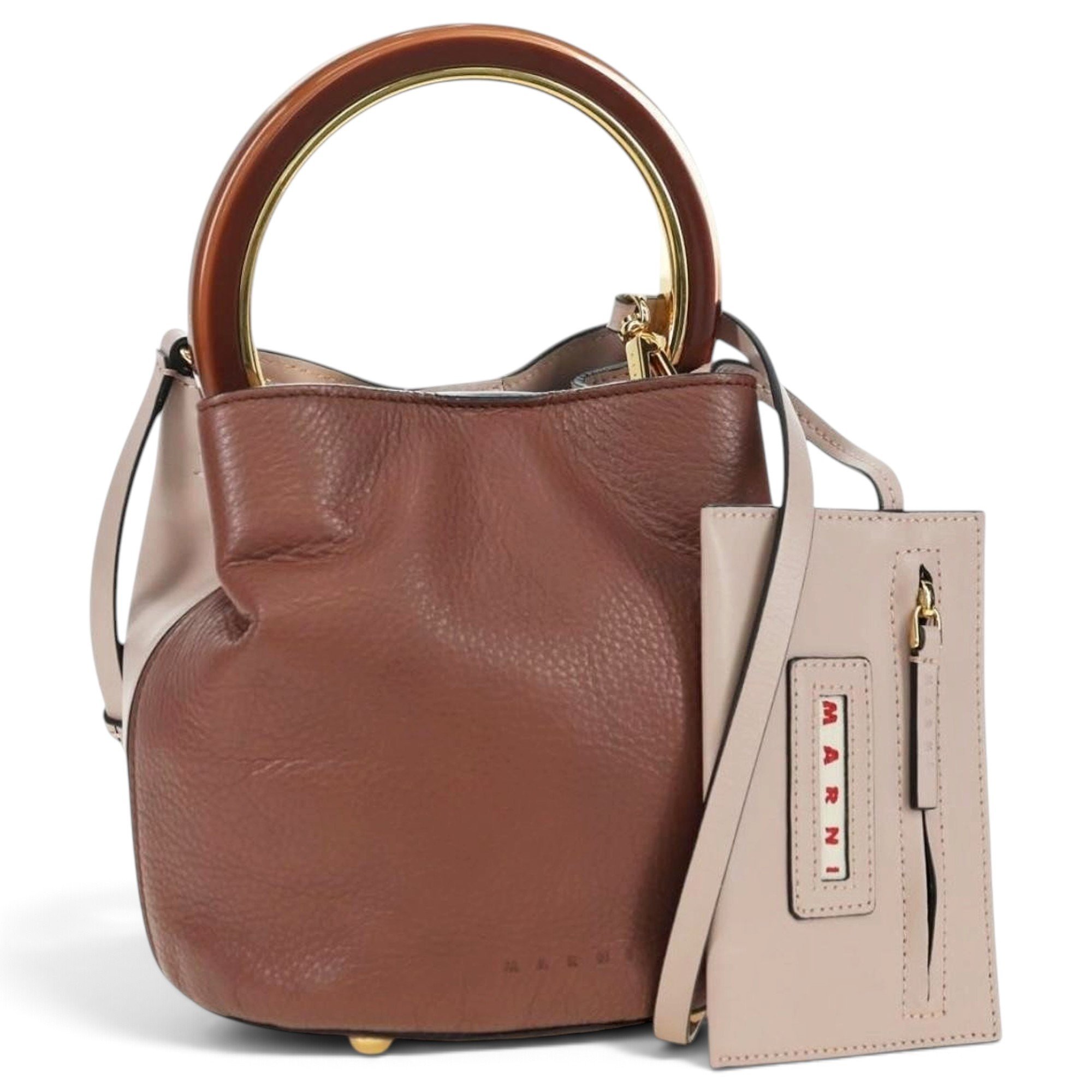 Pannier leather handbag