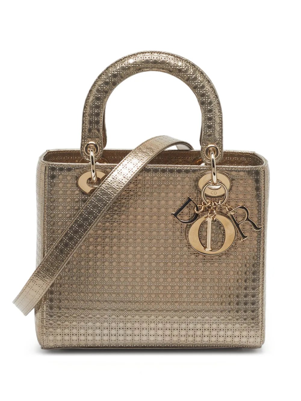 2016 medium Lady Dior Microcannage tote bag