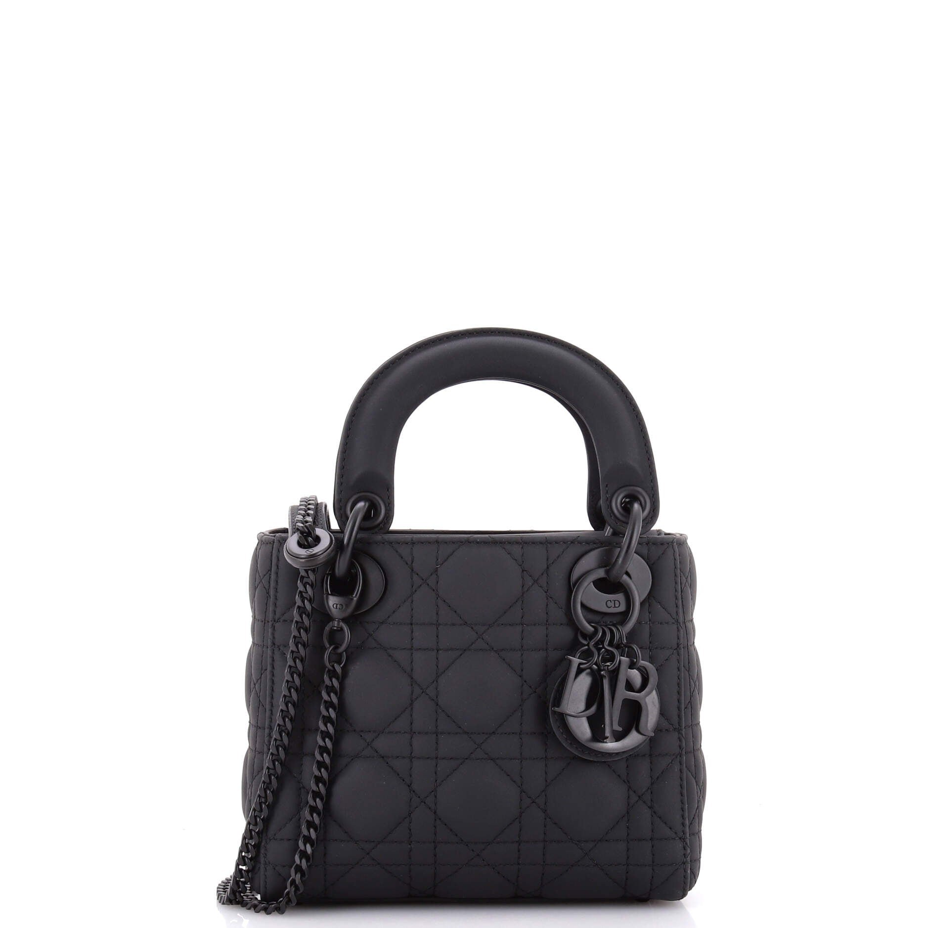 Ultra Matte Lady Dior Chain Bag Cannage Quilt Calfskin Mini