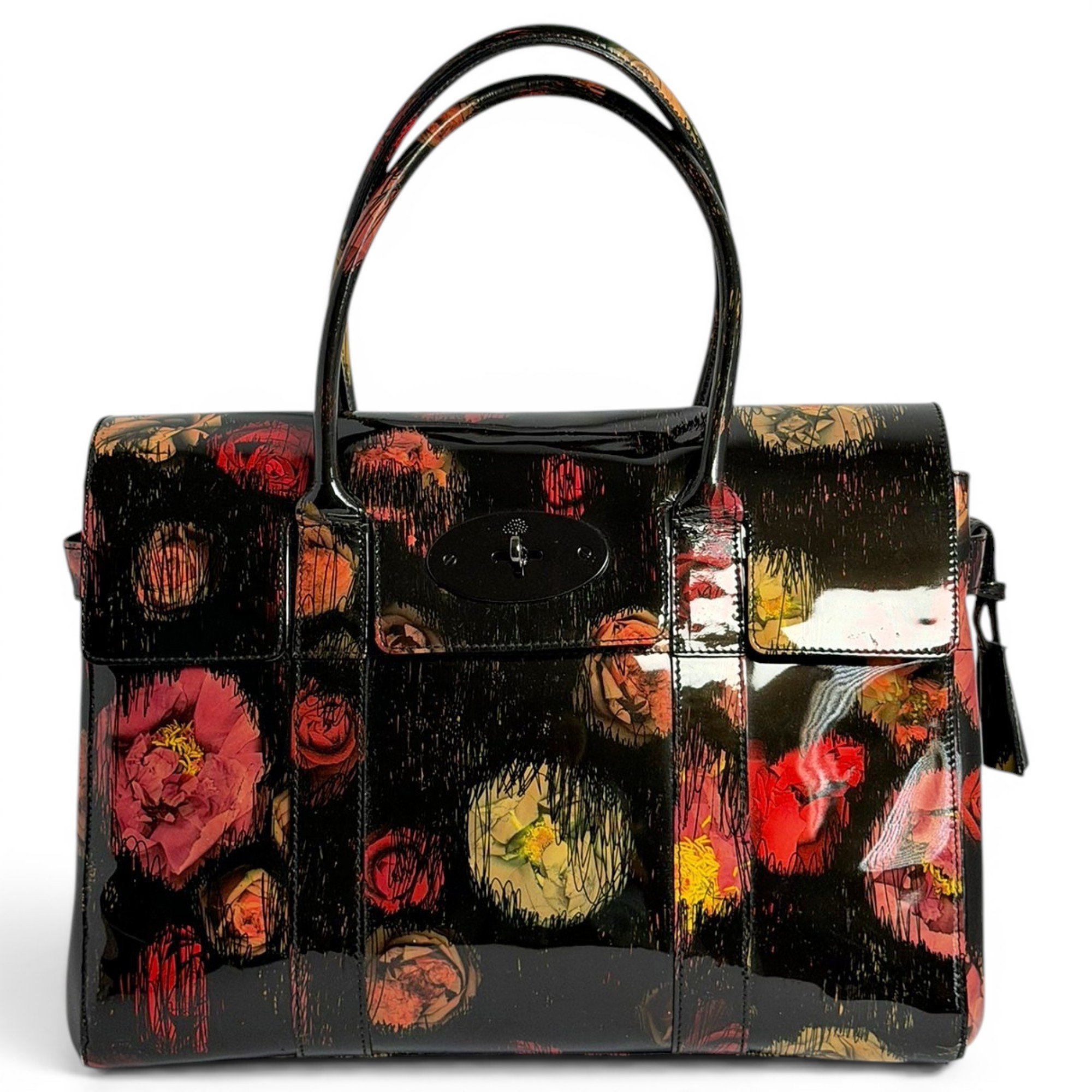 Bayswater patent leather handbag