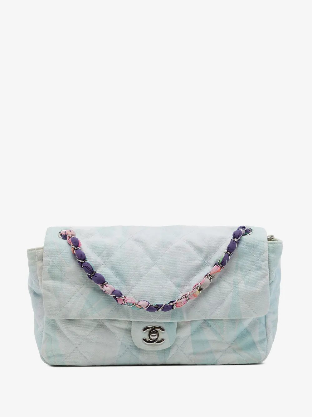 2019 CC Quilted Printed Denim Jungle Jeans Flap shoulder bag