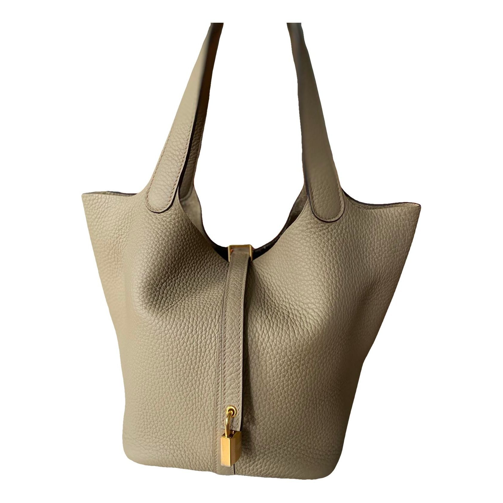 Picotin leather tote
