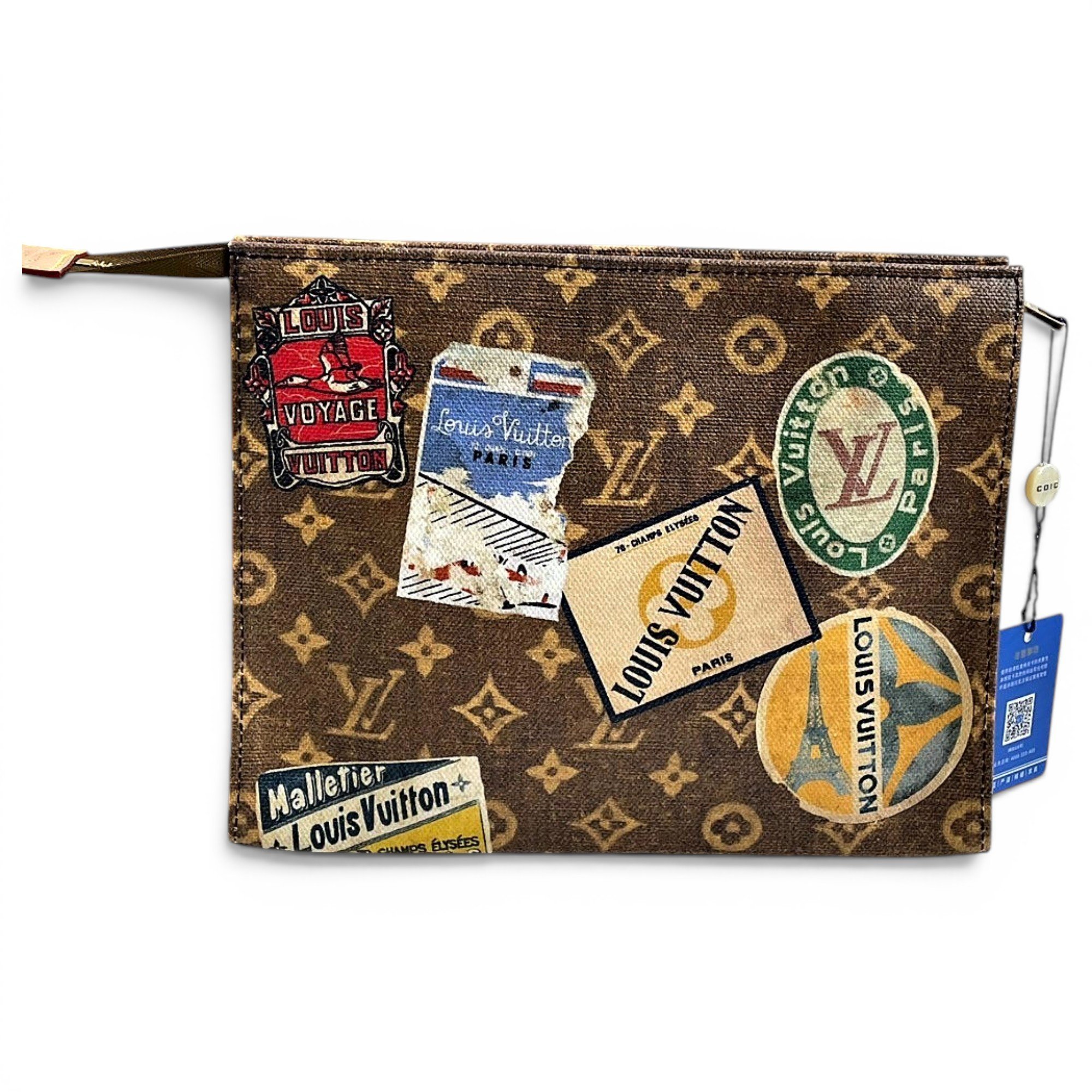Leather clutch bag