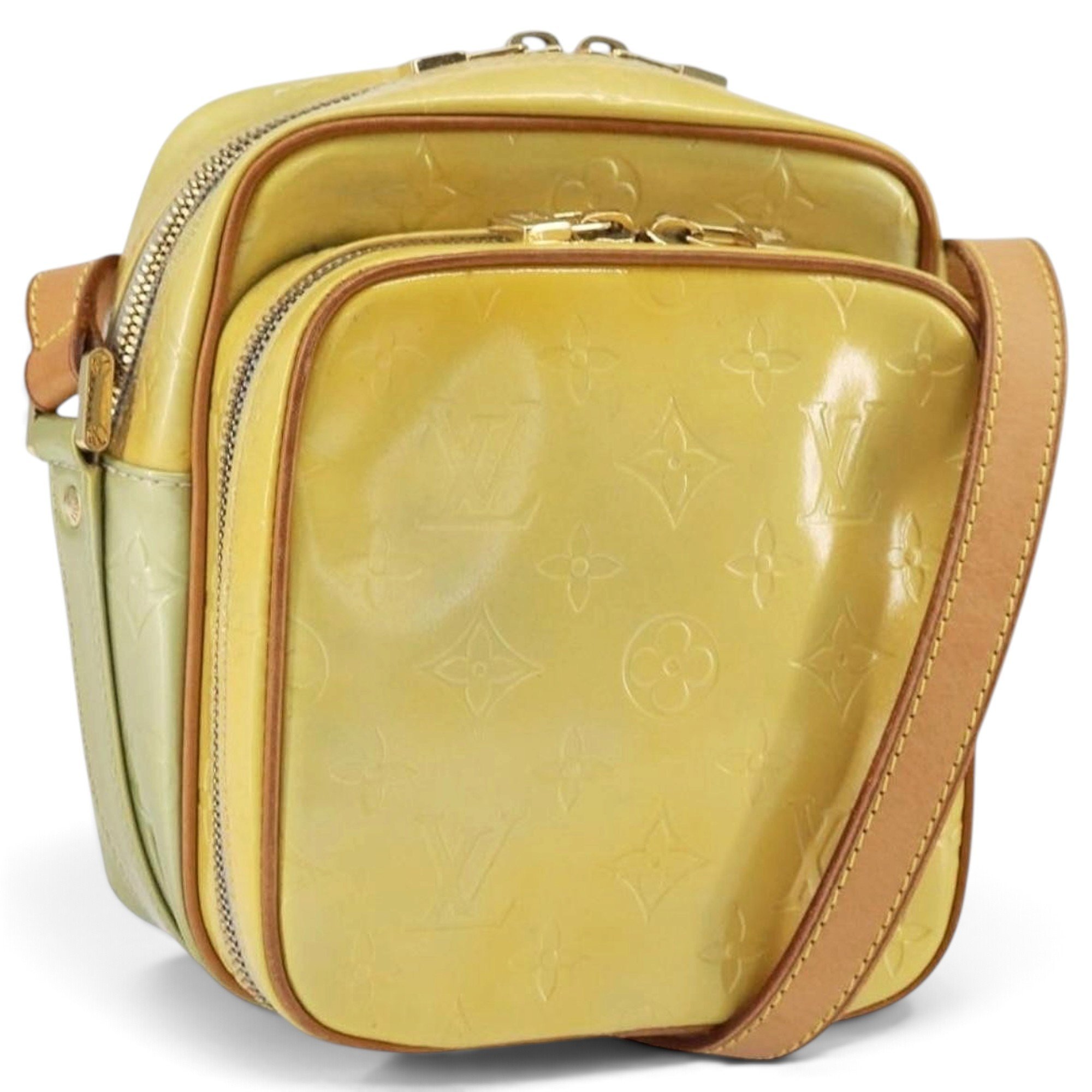 Patent leather handbag
