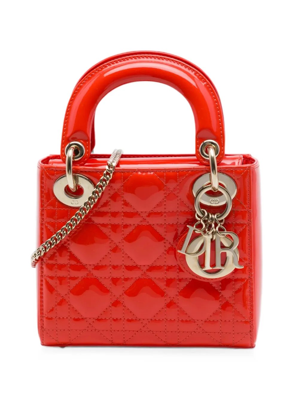 2021 Mini Patent Cannage Lady Dior satchel