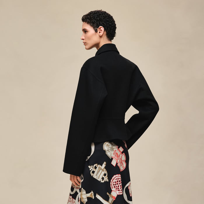 Noir Jewel Fastening Jacket
