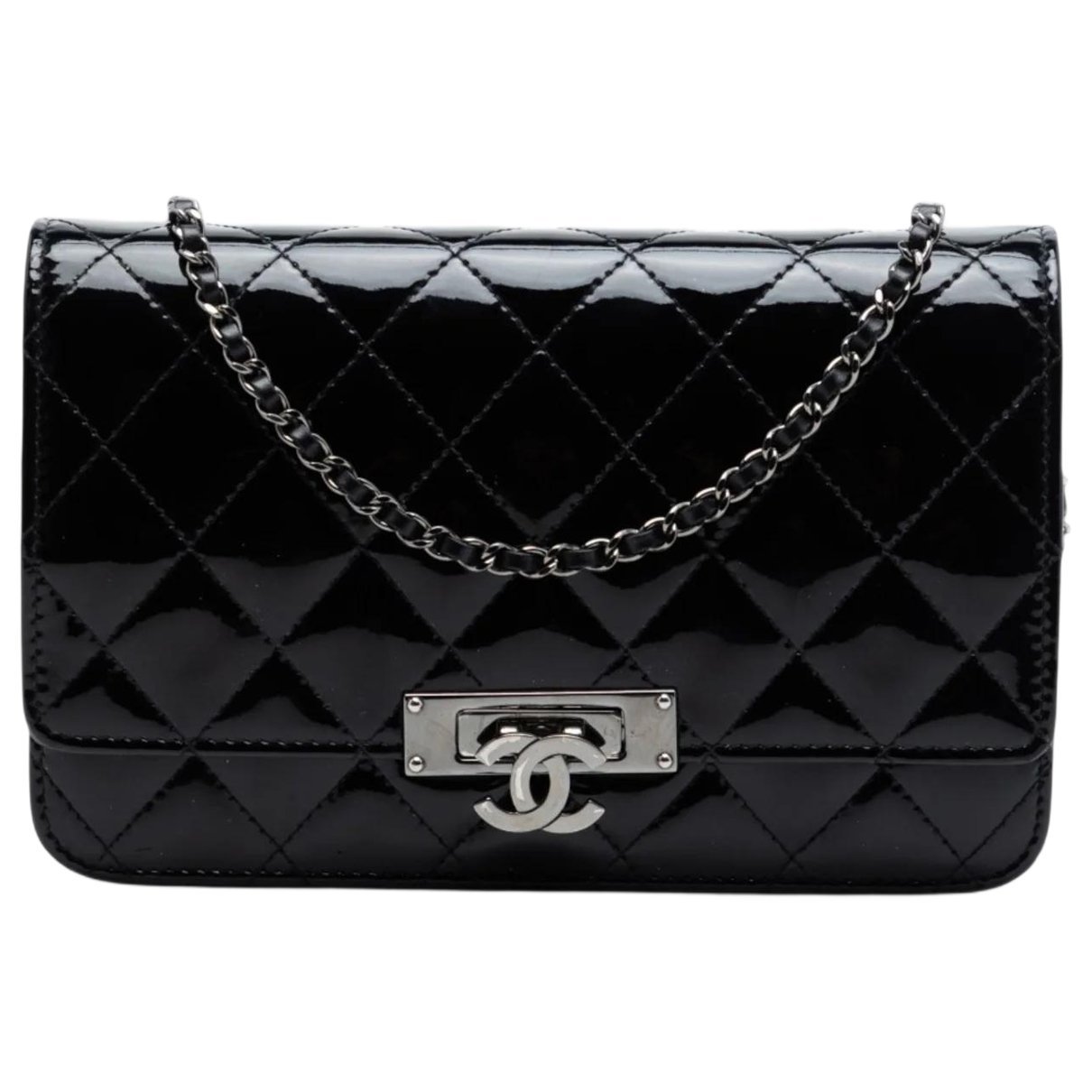 Wallet On Chain leather crossbody bag