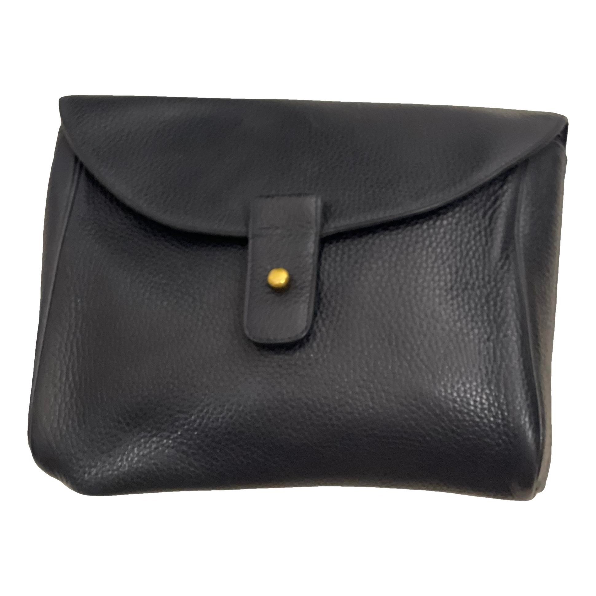 Leather clutch bag