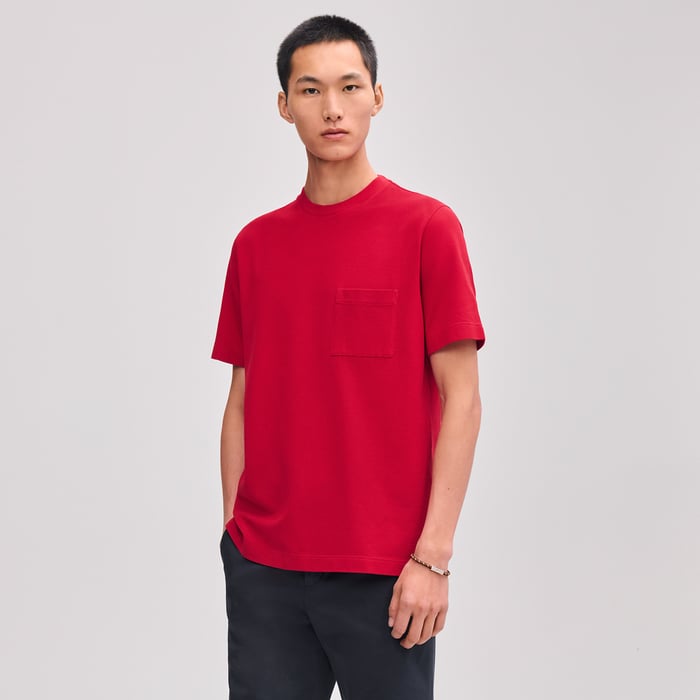 Rouge Vif "H" Embroidered T-shirt