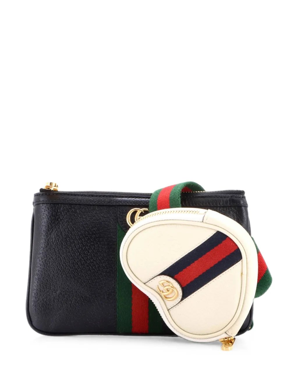 Ophidia Heart Utility Double Leather belt bag