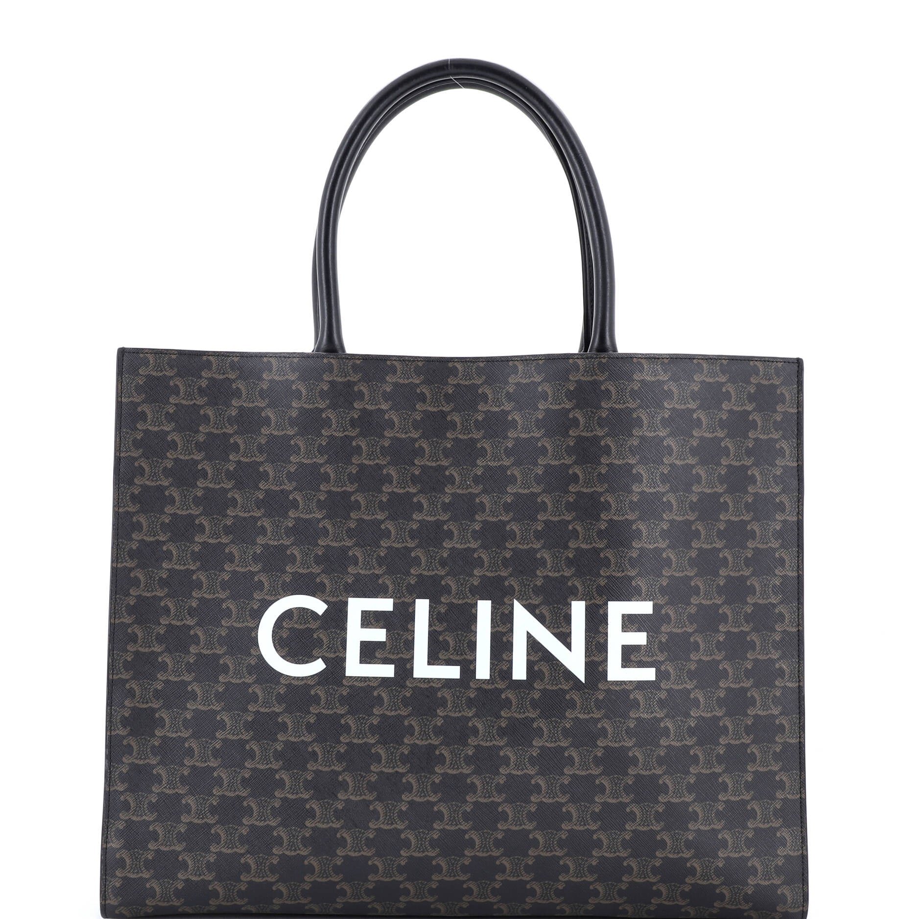 Celine Horizontal Logo Cabas Tote Triomphe Coated Canvas