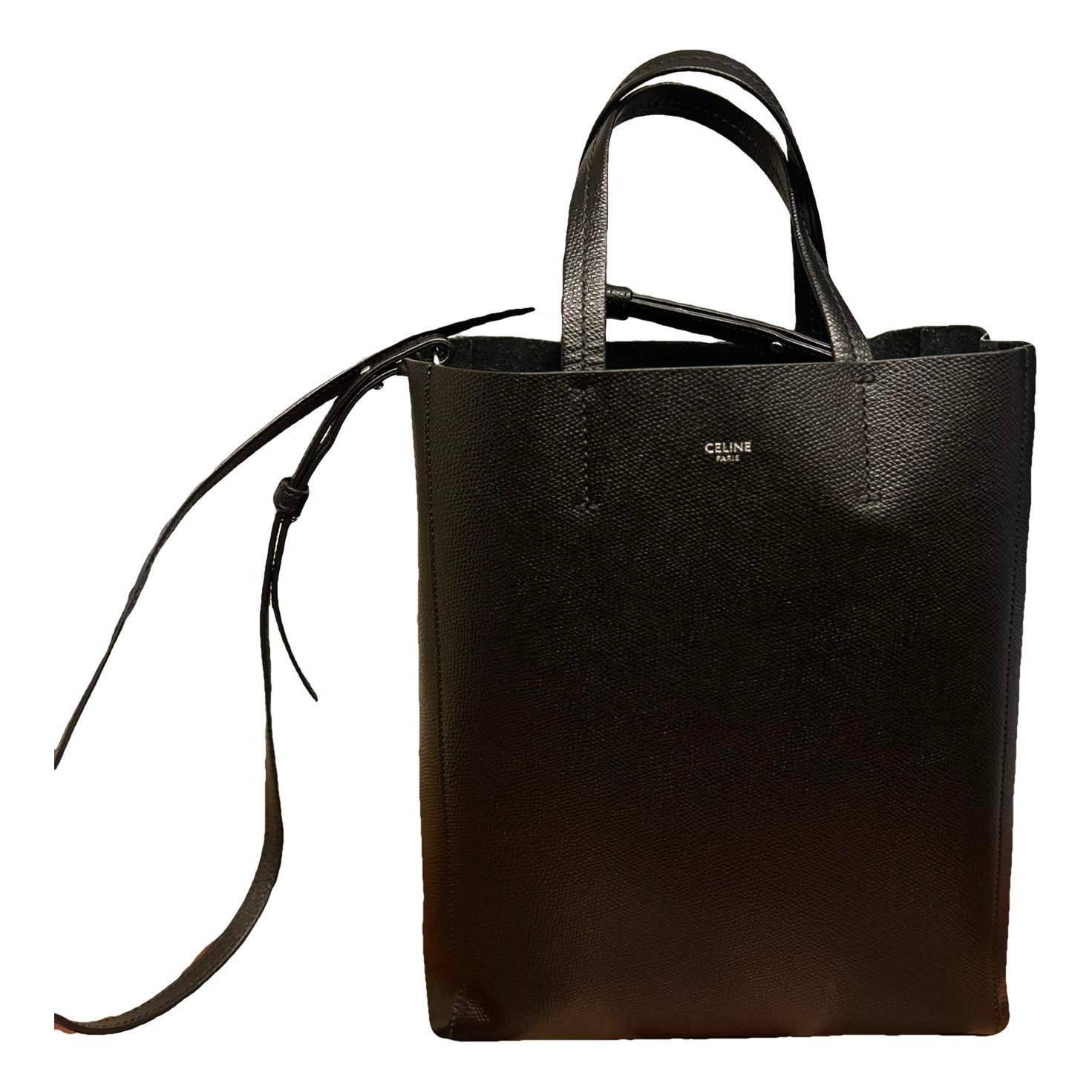 Cabas Vertical leather tote