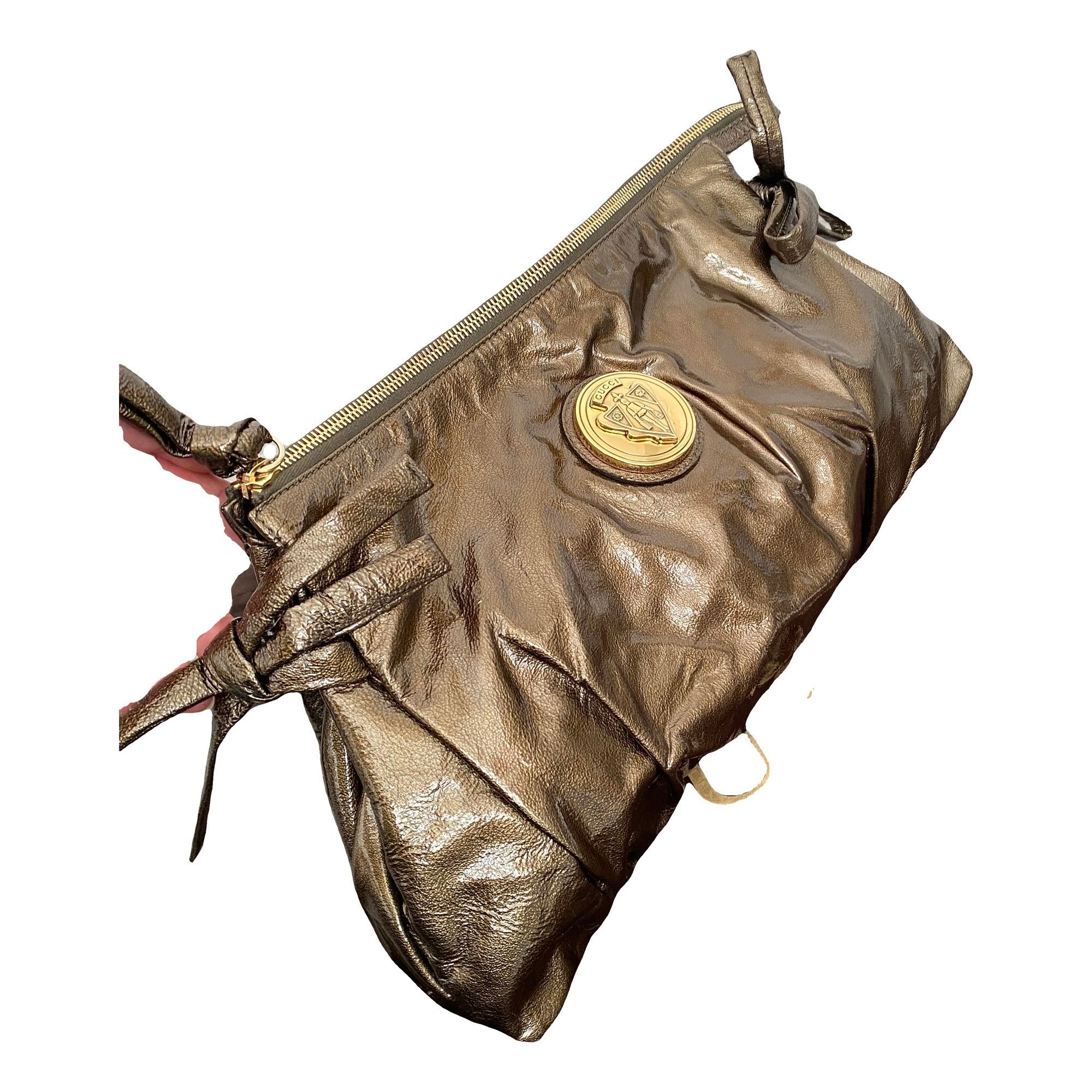 Patent leather handbag