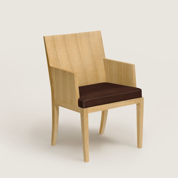 Chocolat Reeditions J.-m. Frank Par Hermès Chair With Armrests