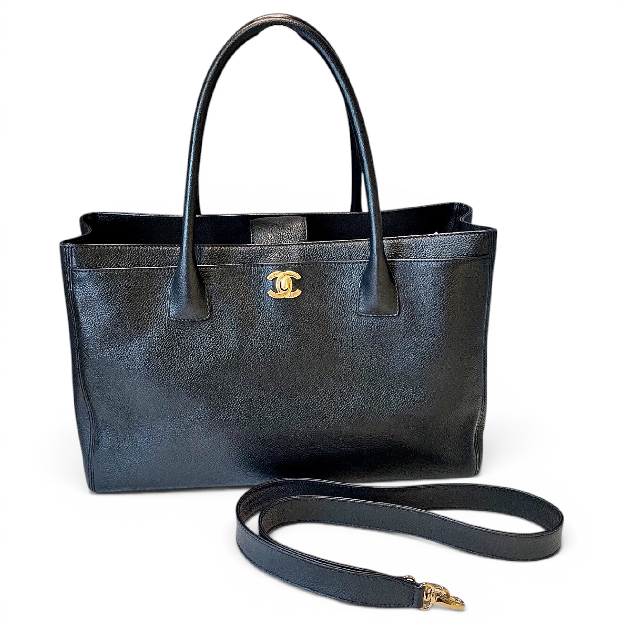 Executive leather tote