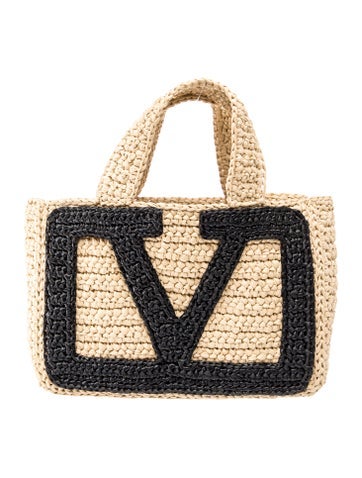 Valentino Raffia Top Handle Bag w/ Tags