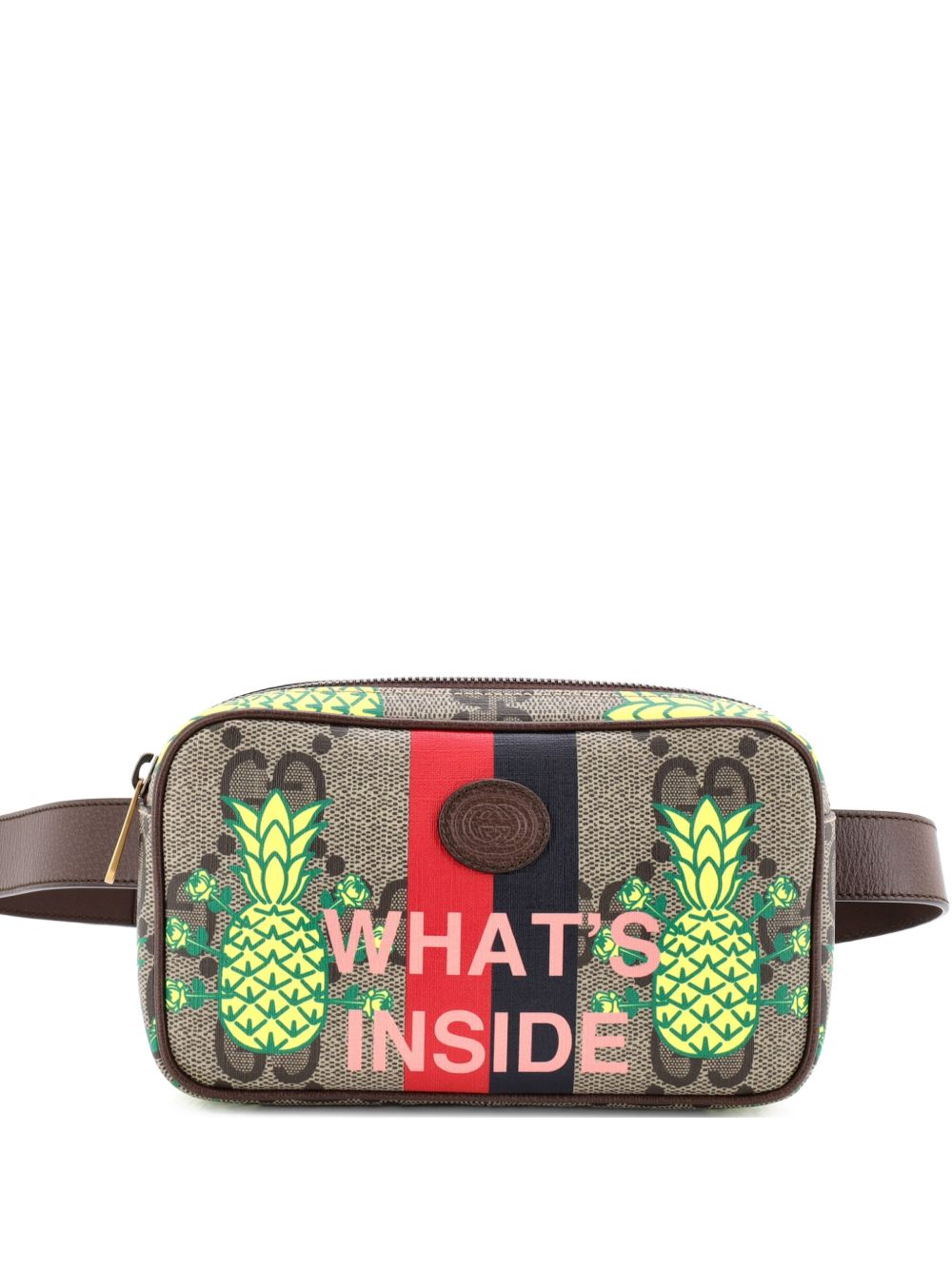 Gucci Zip Printed GG Coated Canvas belt bag