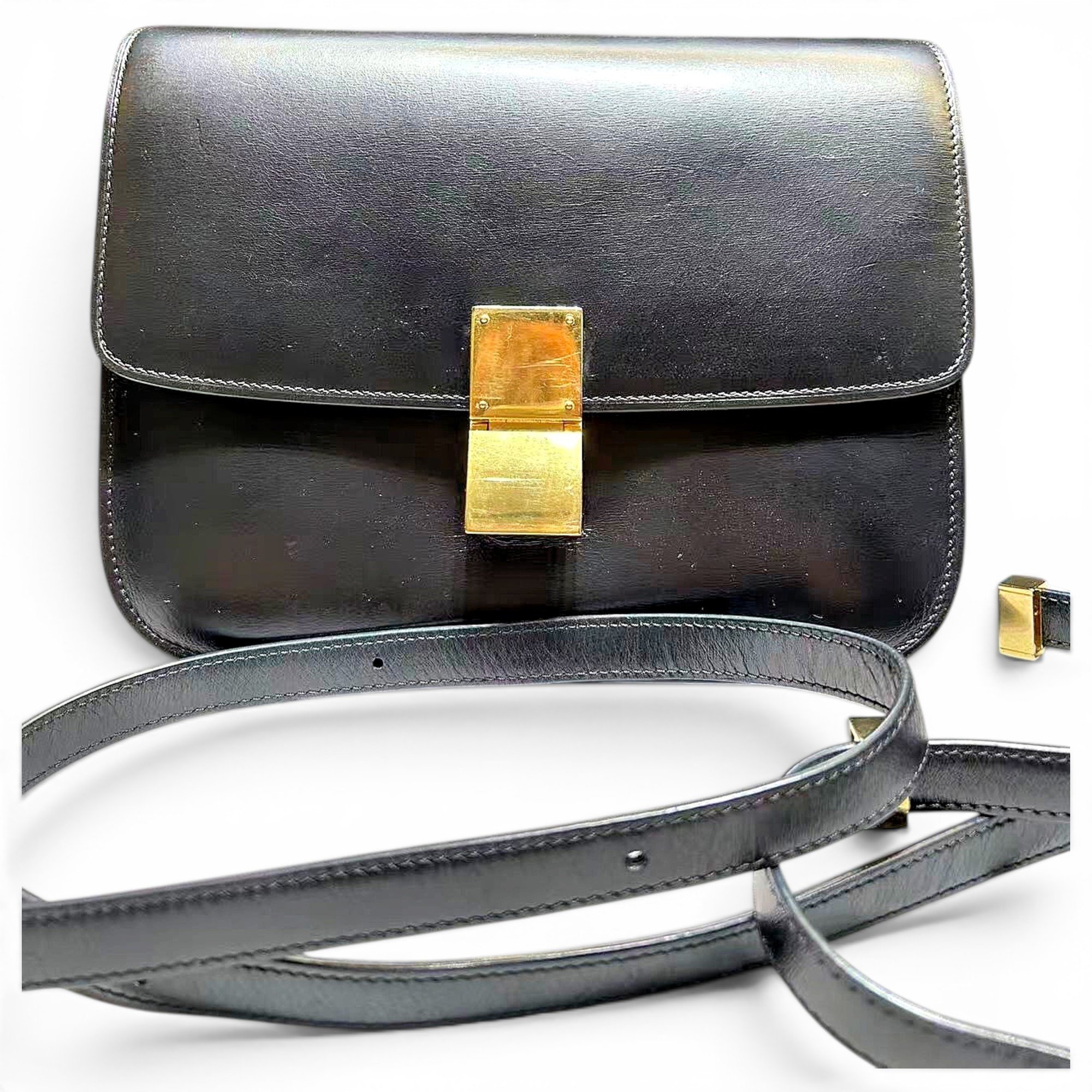 Classic leather crossbody bag