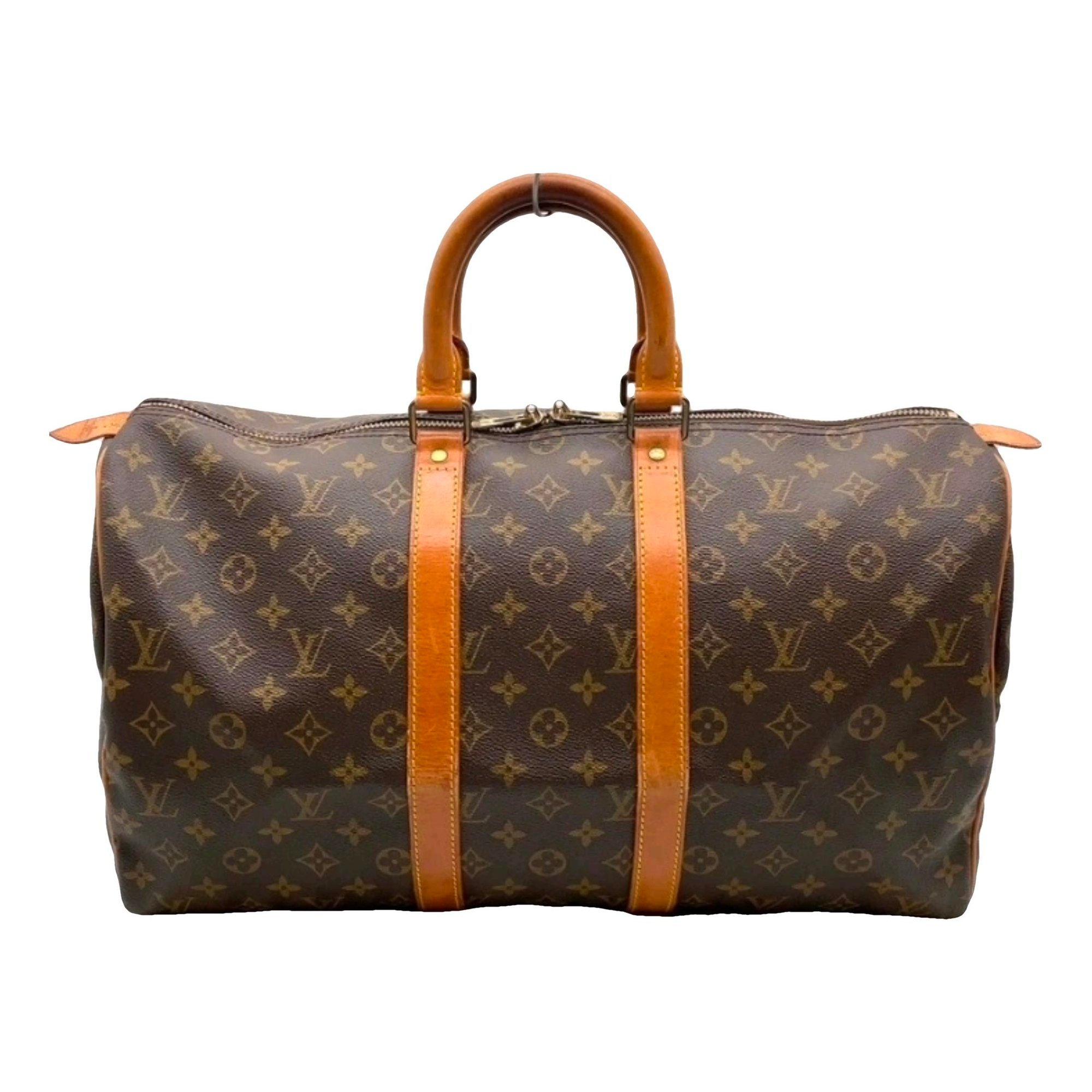 Keepall leather travel bag