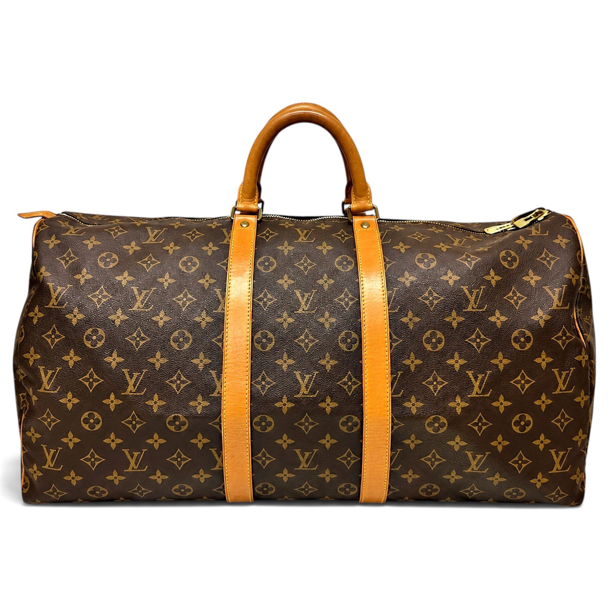 Keepall leather travel bag