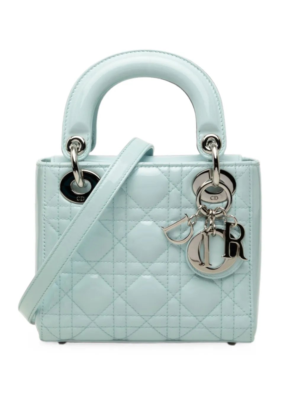 Dior 2014 Mini Patent Cannage Lady Dior satchel