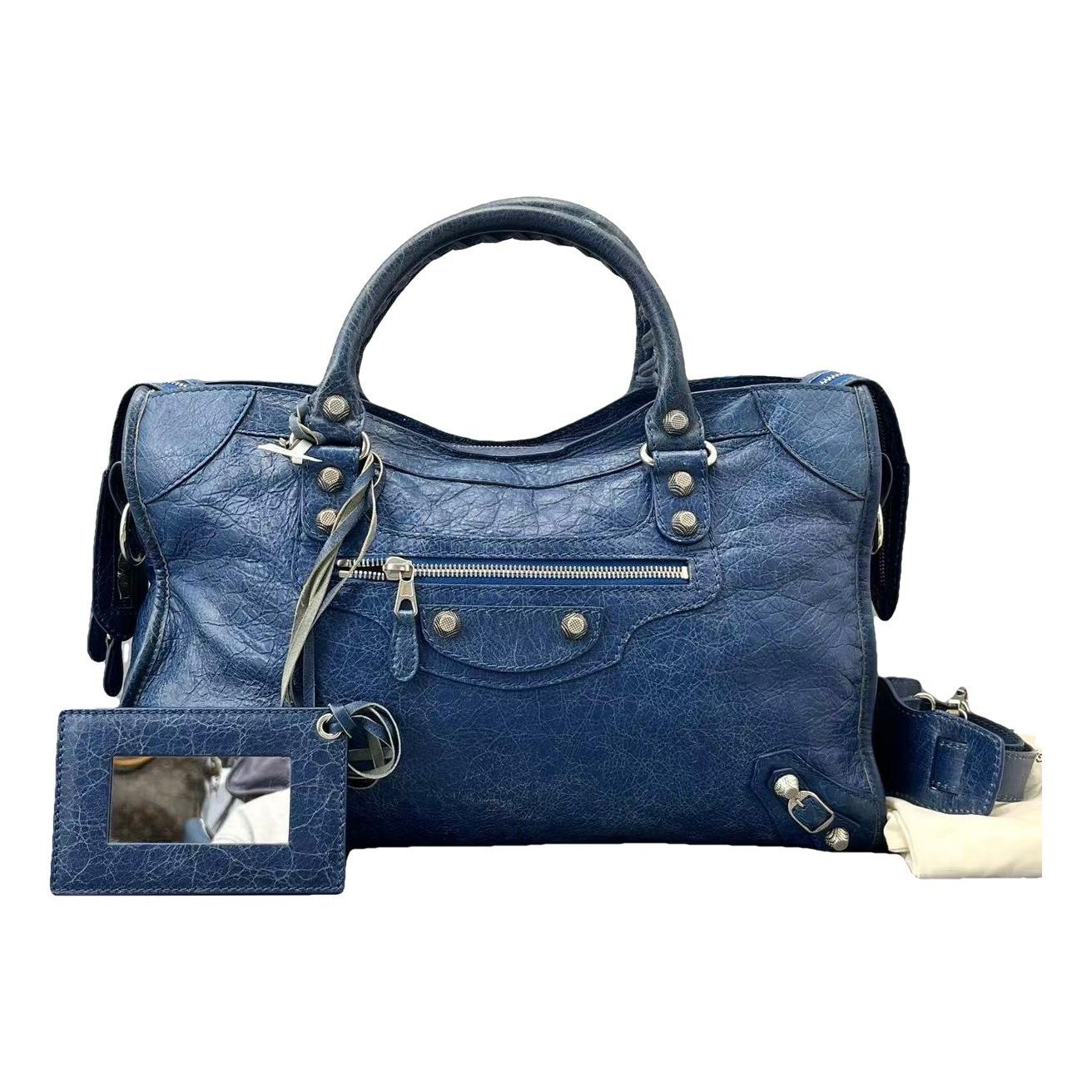 City leather handbag
