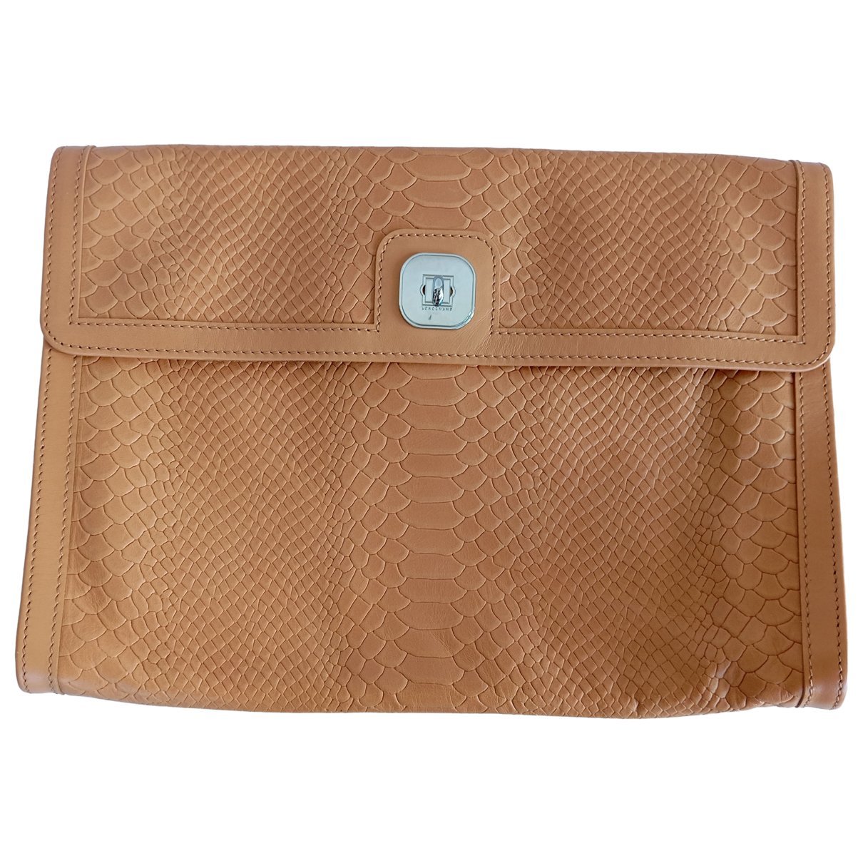 Leather clutch bag