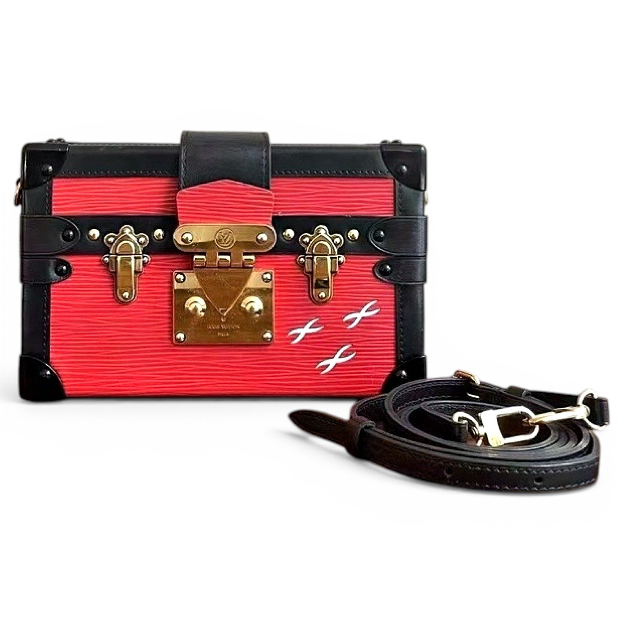 Petite Malle leather crossbody bag