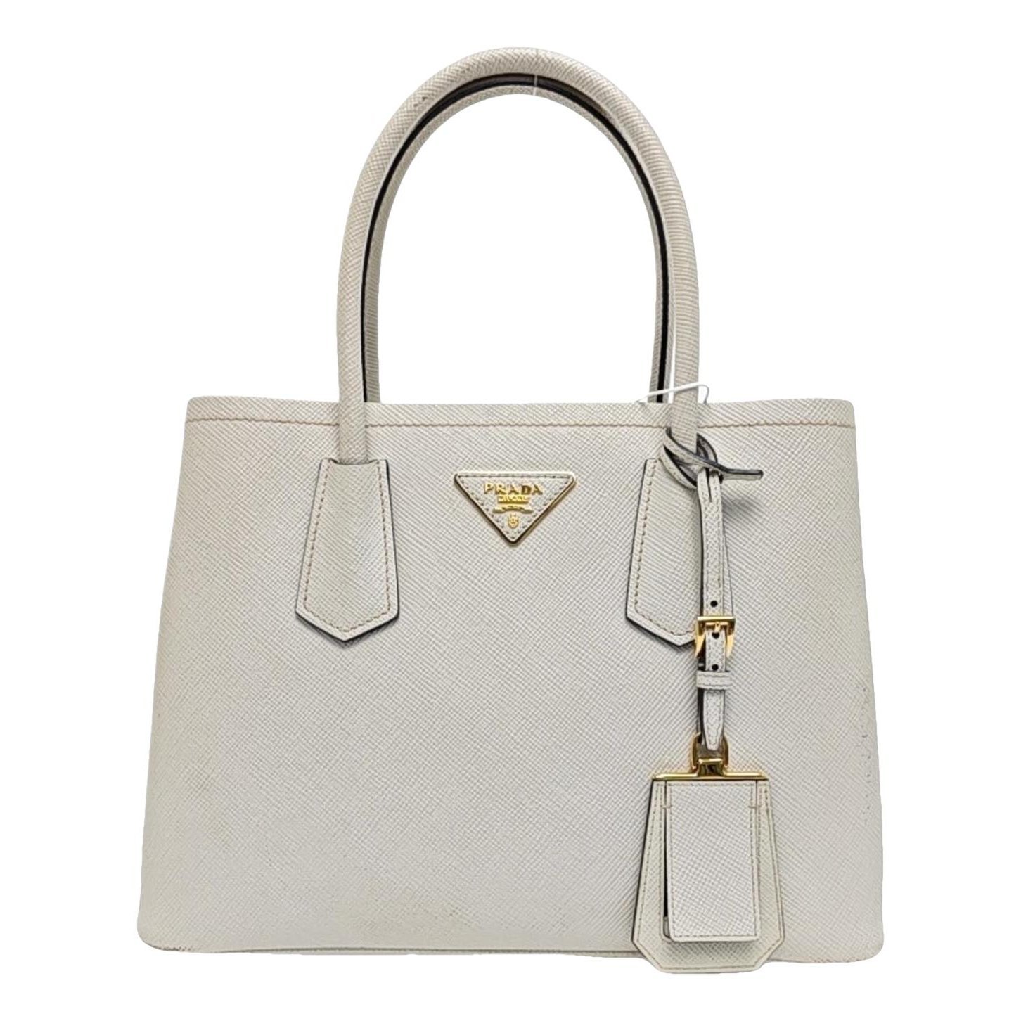 Double leather handbag