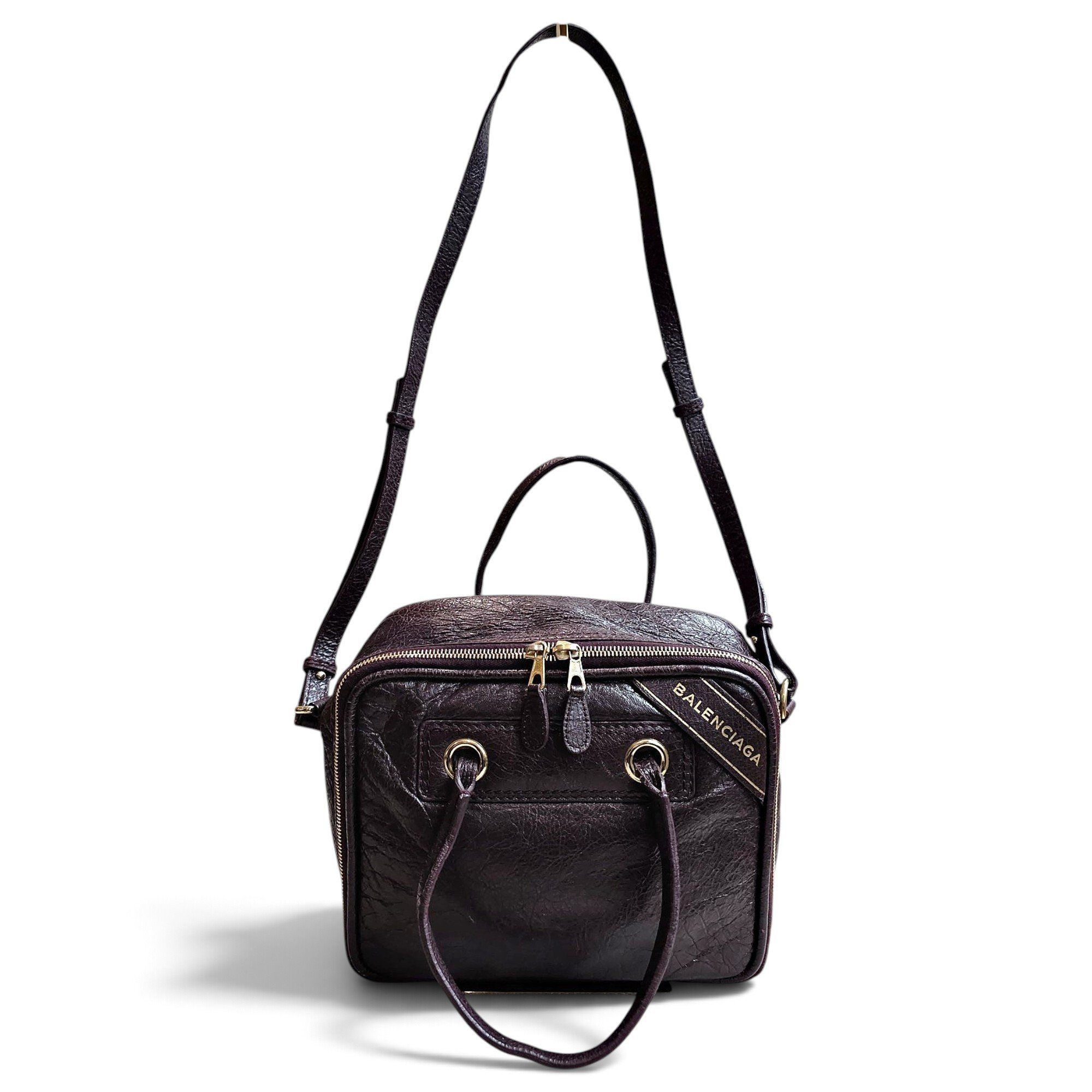Balenciaga Blanket leather handbag