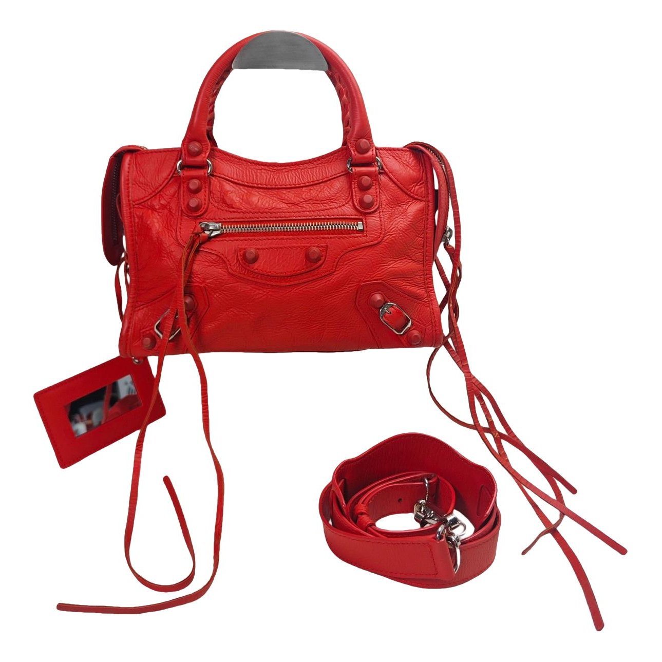 City leather handbag
