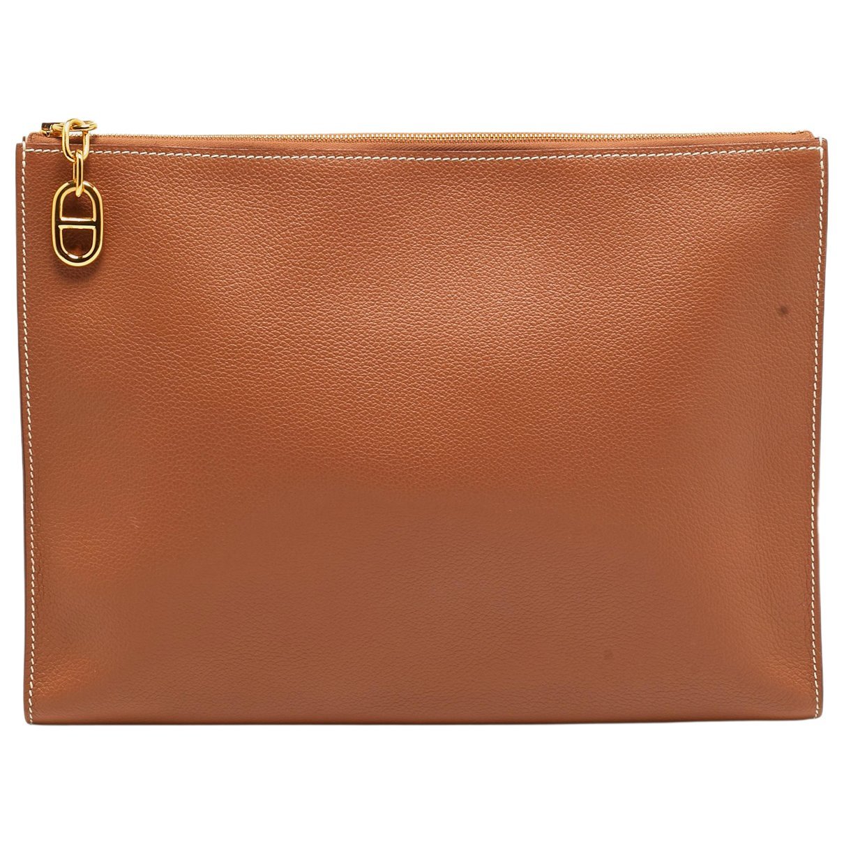 Leather clutch bag