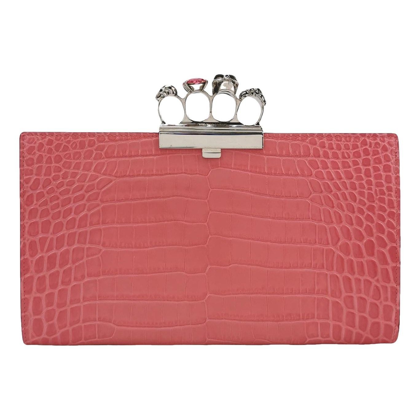 Alexander McQueen Knuckle leather clutch bag