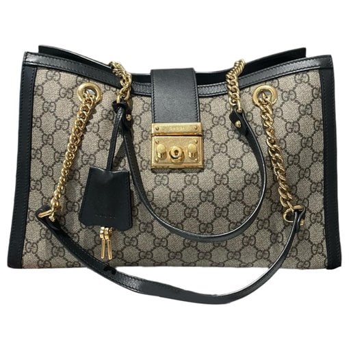 Padlock leather handbag