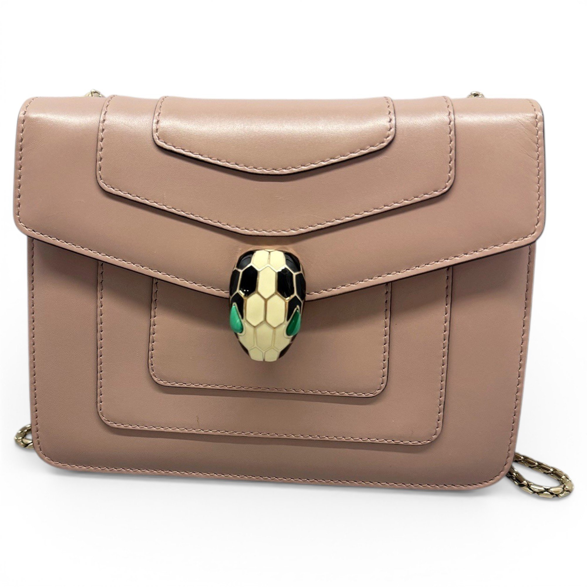 Serpenti leather handbag