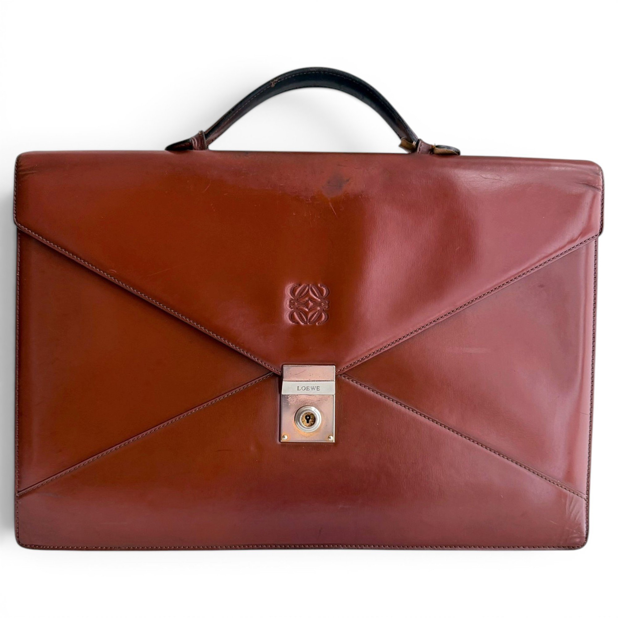 Postal leather handbag